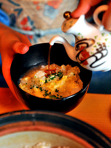 ぽん酢をたらす